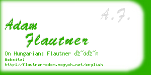 adam flautner business card